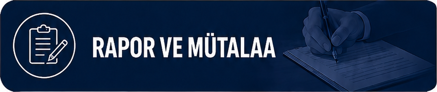 Rapor ve Mütalaa